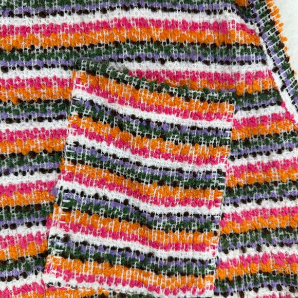KROST Crushed Sand Sweater Vest Sz XXL | Multicolor Knit Stripe Y2K Vibe - Picture 3 of 10